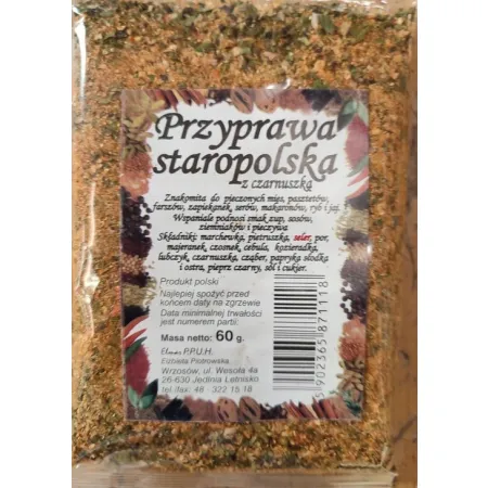 Przyprawa Staropolska z czarnuszką 60g ELMAR
