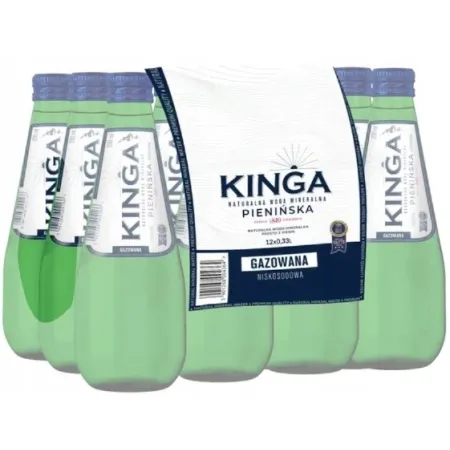 Kinga Pienińska Naturalna woda mineralna GAZOWANA 12x 330 ml zgrzewka
