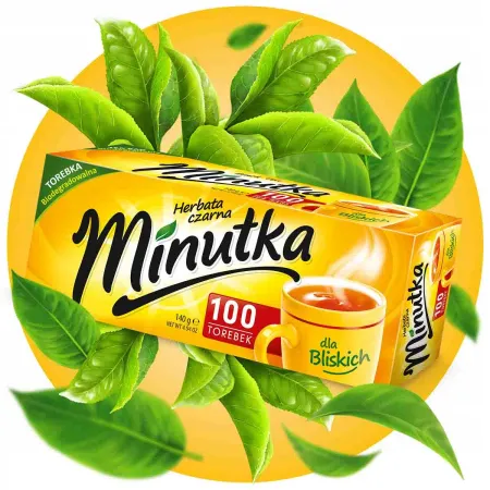 MINUTKA Herbata czarna ekspresowa 140 g 100 torebek