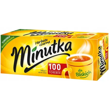 MINUTKA Herbata czarna ekspresowa 140 g 100 torebek