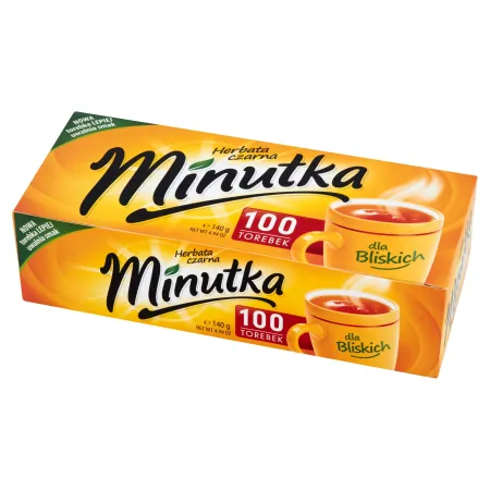 MINUTKA Herbata czarna ekspresowa 140 g 100 torebek
