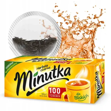 MINUTKA Herbata czarna ekspresowa 140 g 100 torebek