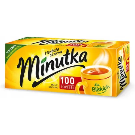 MINUTKA Herbata czarna ekspresowa 140 g 100 torebek