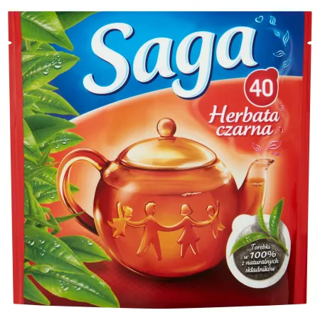 SAGA Herbata czarna ekspresowa Saga 56 g 40 torebek