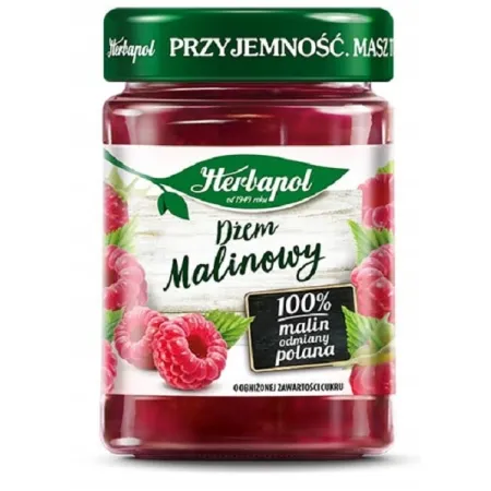 HERBAPOL Dżem malinowy pasteryzowany niskocukrowy 280G
