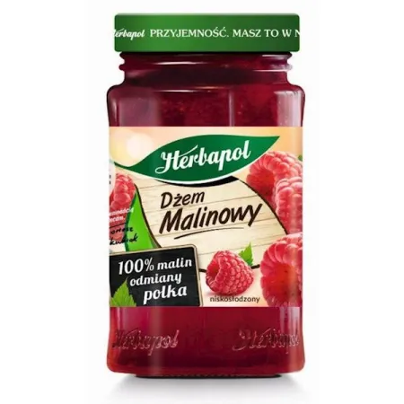 HERBAPOL Dżem malinowy pasteryzowany niskocukrowy 280G