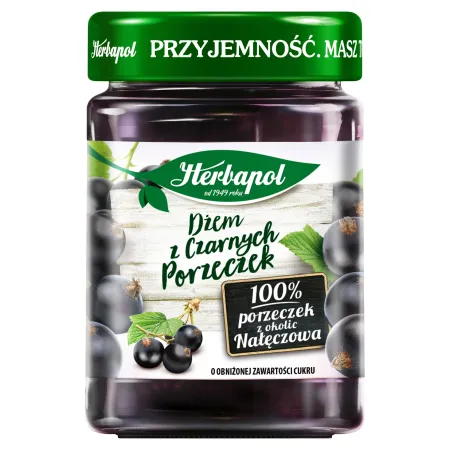 HERBAPOL Dżem z czarnych porzeczek pasteryzowany niskocukrowy 280G