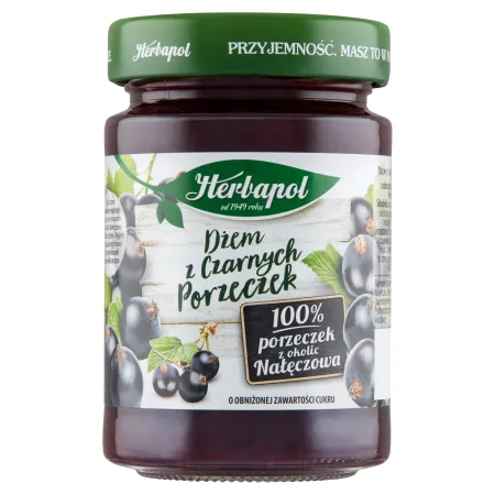 HERBAPOL Dżem z czarnych porzeczek pasteryzowany niskocukrowy 280G