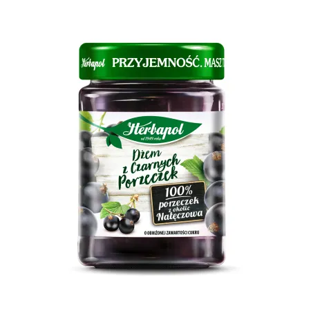 HERBAPOL Dżem z czarnych porzeczek pasteryzowany niskocukrowy 280G
