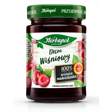 HERBAPOL Dżem WIŚNIOWY pasteryzowany niskocukrowy 280G
