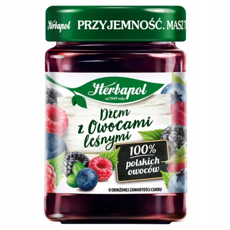 HERBAPOL Dżem z owocami leśnymi pasteryzowany niskocukrowy 280G