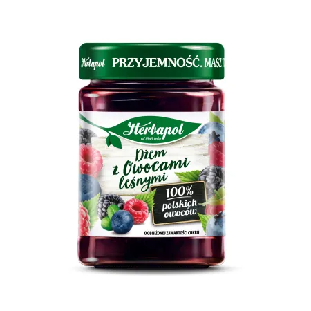 HERBAPOL Dżem z owocami leśnymi pasteryzowany niskocukrowy 280G