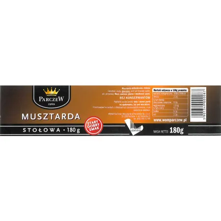 PARCZEW MUSZTARDA STOŁOWA 180G