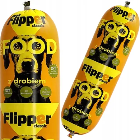 FLIPPER RAFI karma mokra z drobiem Dolina Noteci baton pies 0,9 kg