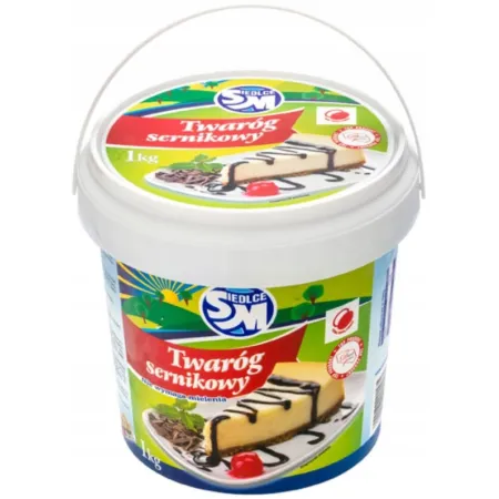 OSM SIEDLCE TWARÓG SERNIKOWY nie wymaga mielenia 1 kg wiadro na sernik