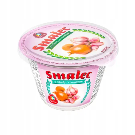 AGRO-TOP SMALEC Z CEBULĄ I CZOSNKIEM kubek 200g
