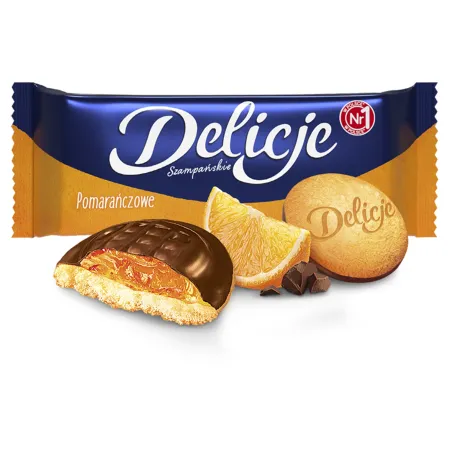 DELICJE SZAMPAŃSKIE POMARAŃCZOWE Biszkopty 147g