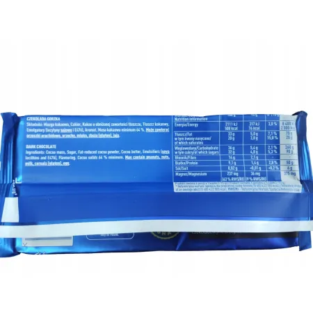 WEDEL Czekolada gorzka 64% klasyczna GORZKA 90 g