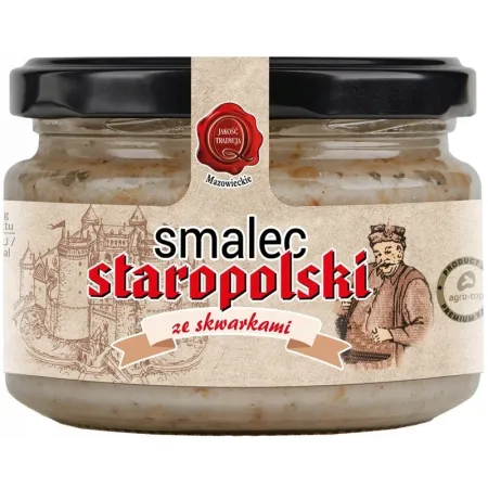 AGRO-TOP SMALEC STAROPOLSKI ZE SKWARKAMI słoik 200g