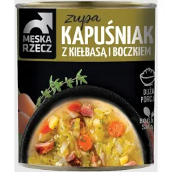 MĘSKA RZECZ ZUPA KAPUŚNIAK Z KIEŁBASĄ I BOCZKIEM 830g STOCZEK duża porcja