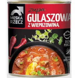 MĘSKA RZECZ ZUPA GULASZOWA Z WIEPRZOWINĄ danie gotowe 830g STOCZEK duża por