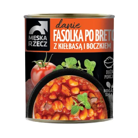 MĘSKA RZECZ FASOLKA PO BRETOŃSKU kiełbasa boczek gotowe 6x830g zgrzewka
