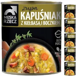 MĘSKA RZECZ ZUPA KAPUŚNIAK Z KIEŁBASĄ I BOCZKIEM porcja 6x830g zgrzewka