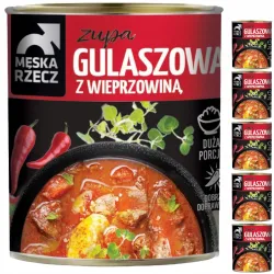 MĘSKA RZECZ ZUPA GULASZOWA Z WIEPRZOWINĄ gotowe STOCZEK 6x830g zgrzewka