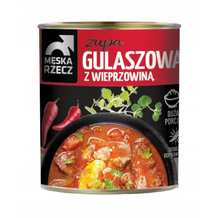 MĘSKA RZECZ ZUPA GULASZOWA Z WIEPRZOWINĄ gotowe STOCZEK 6x830g zgrzewka