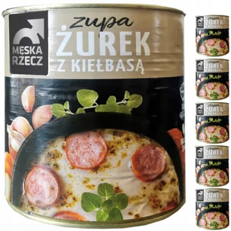 MĘSKA RZECZ ZUPA ŻUREK Z KIEŁBASĄ danie gotowe 6x830g zgrzewka