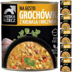 MĘSKA RZECZ GROCHÓWKA Z KIEŁBASĄ I BOCZKIEM danie gotowe 830g duża porcja