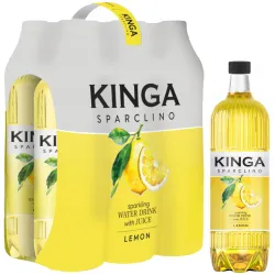 KINGA PIENIŃSKA SPARCLINO CYTRYNA Napój gazowany LEMON PET 6x1L zgrzewka