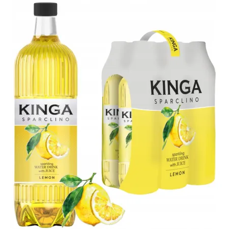 KINGA PIENIŃSKA SPARCLINO CYTRYNA Napój gazowany LEMON PET 6x1L zgrzewka
