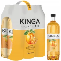 KINGA PIENIŃSKA SPARCLINO POMARAŃCZ Napój gazowany ORANGE PET 6x1L zgrzewka