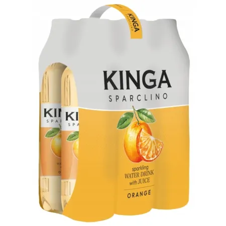KINGA PIENIŃSKA SPARCLINO POMARAŃCZ Napój gazowany ORANGE PET 6x1L zgrzewka
