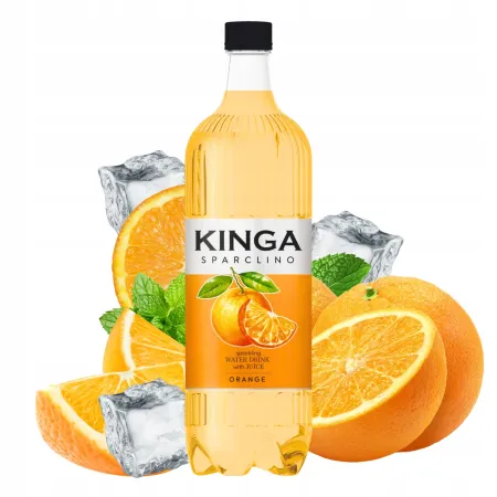 KINGA PIENIŃSKA SPARCLINO POMARAŃCZ Napój gazowany ORANGE 1L butelka PET