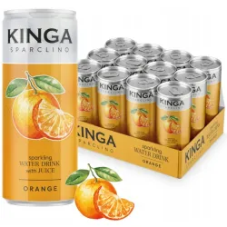KINGA Sparclino Water Woda Owocowa POMARAŃCZA 250ml puszka 1x12szt zgrzewka