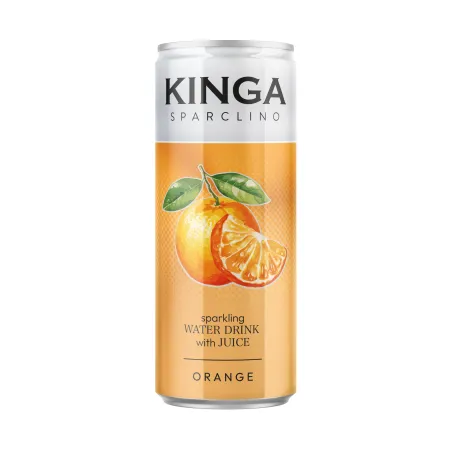 KINGA Sparclino Water Woda Owocowa POMARAŃCZA 250ml puszka 1x12szt zgrzewka
