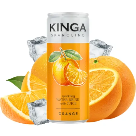 KINGA Sparclino Water Woda Owocowa POMARAŃCZA 250ml puszka 1x12szt zgrzewka