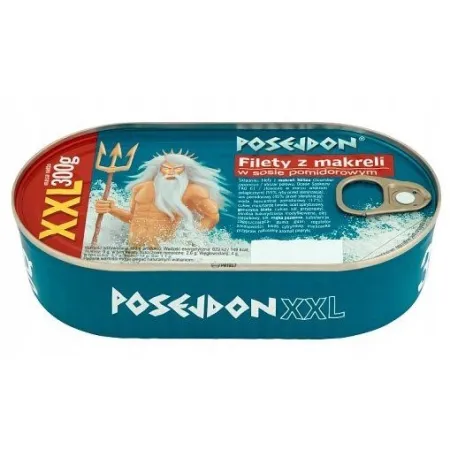 POSEJDON Filety z makreli w sosie pomidorowym XXL 300g