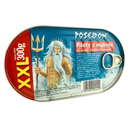 POSEJDON Filety z makreli w sosie pomidorowym XXL 300g
