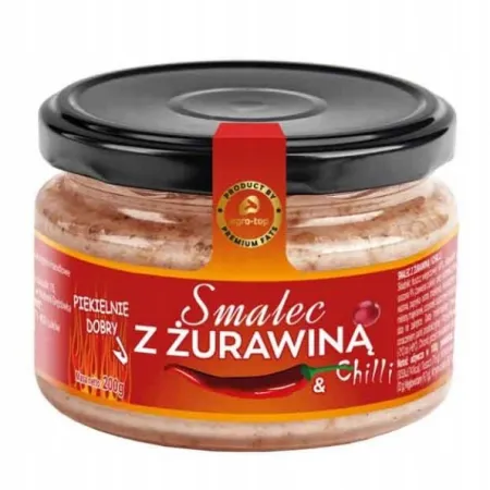 AGRO-TOP SMALEC Z ŻURAWINĄ I CHILLI słoik 200g 30-06-2026