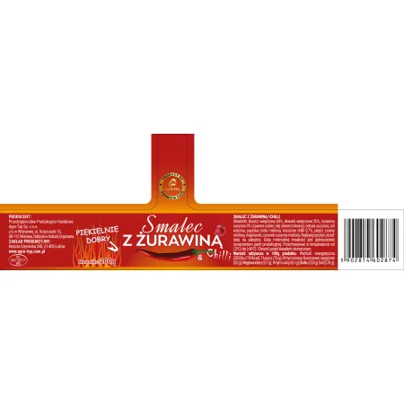AGRO-TOP SMALEC Z ŻURAWINĄ I CHILLI słoik 200g 30-06-2026