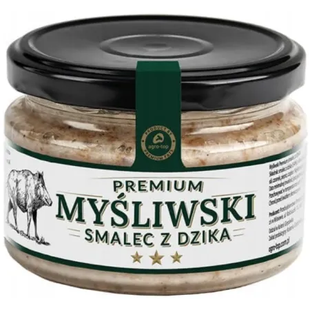 AGRO-TOP SMALEC MYŚLIWSKI Z DZIKA PREMIUM słoik 200g
