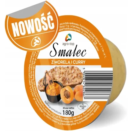 AGRO-TOP SMALEC SMAKOWY Z MORELĄ I CURRY 180g kubek