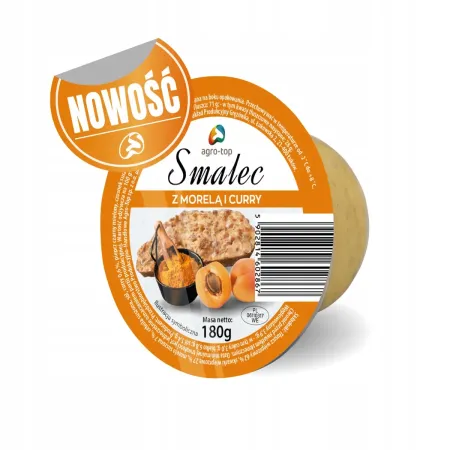 AGRO-TOP SMALEC SMAKOWY Z CEBULĄ I JABŁKIEM 180g kubek