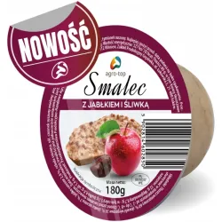 AGRO-TOP SMALEC SMAKOWY wieprzowy Z JABŁKIEM I ŚLIWKĄ 180g kubek