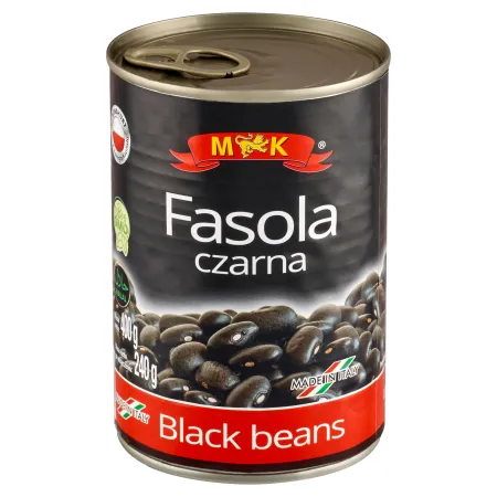 MK Fasola Czarna konserwowa 400 g puszka włoska