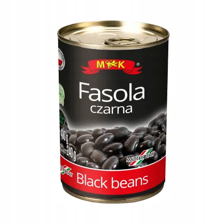 MK Fasola Czarna konserwowa 400 g puszka włoska