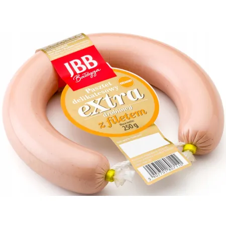 JBB Pasztet drobiowy delikatesowy EXTRA kremowy z FILETEM 250G JBB